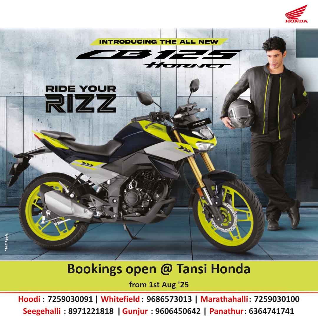 Bookings open @ Tansi Honda from 1st Aug '25